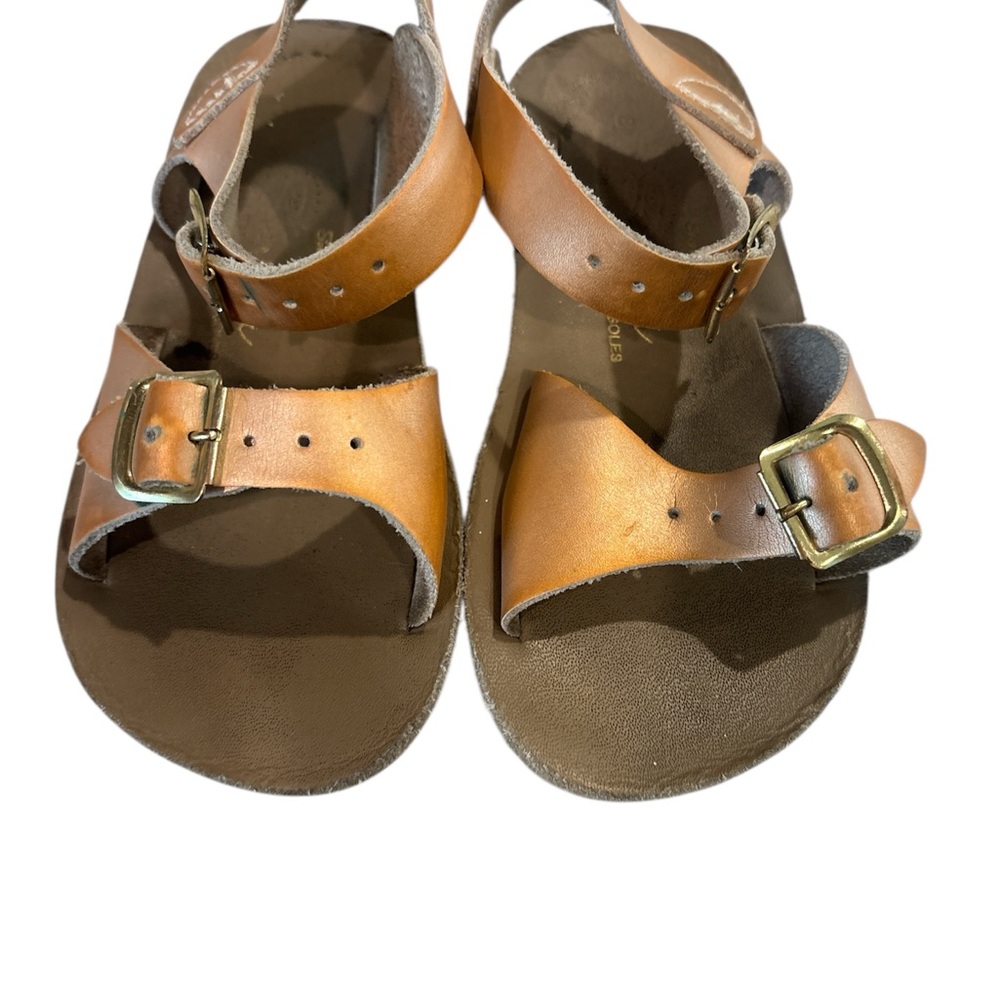 Sun-San Sufer Sandals Rose Gold Leather Classic Sandals